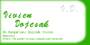 vivien dojcsak business card