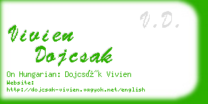 vivien dojcsak business card